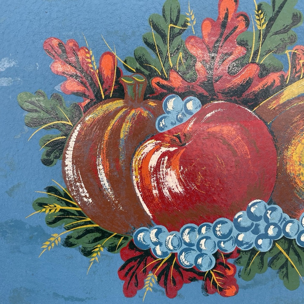 Vintage Tilso Mid-Century Modern Oval Fiberboard Serving Tray Fruit Japan Enesco - Picture 5 of 13